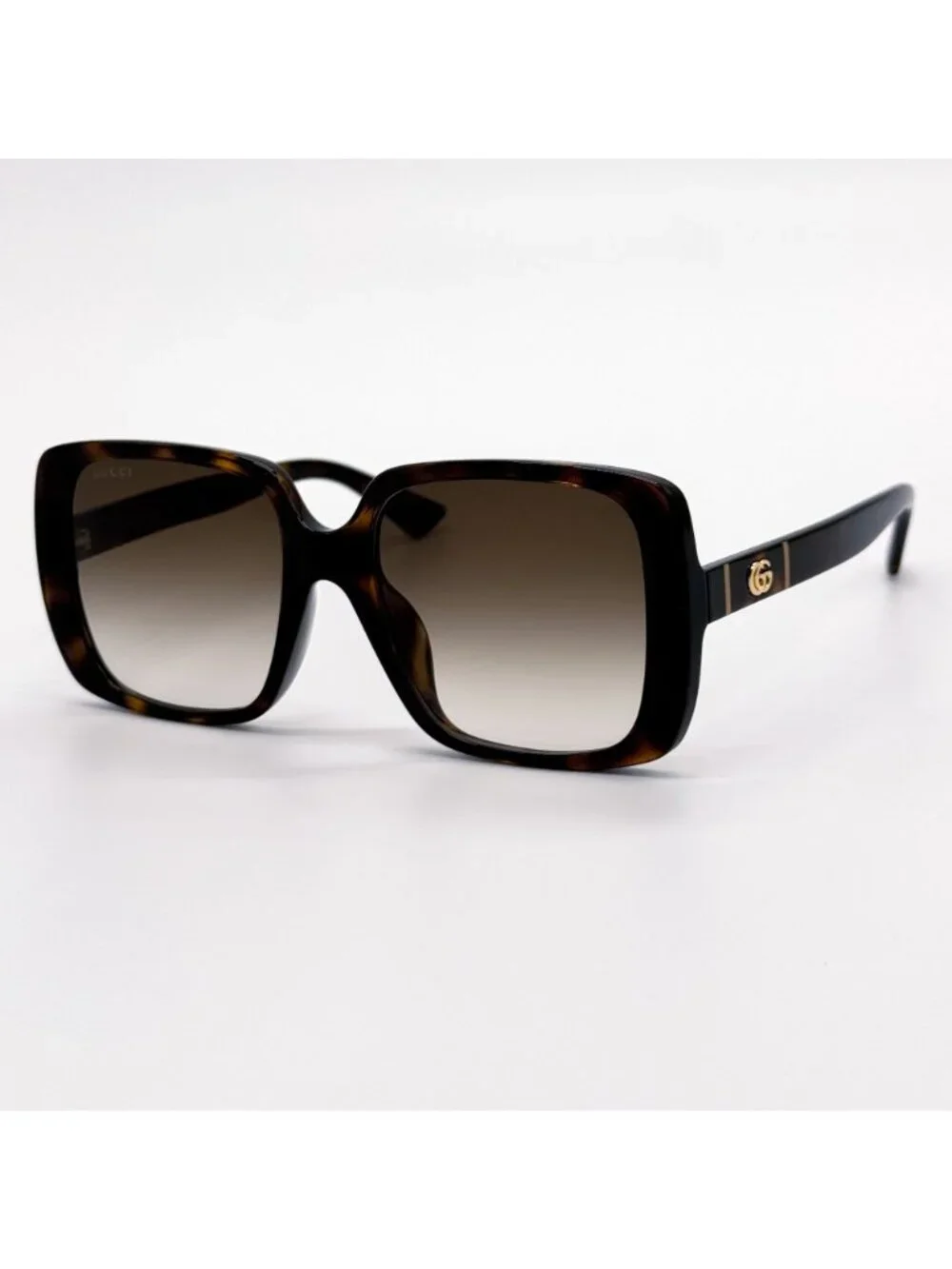 New Gucci Havana Brown Square Women Sunglasses GG0632SA 002